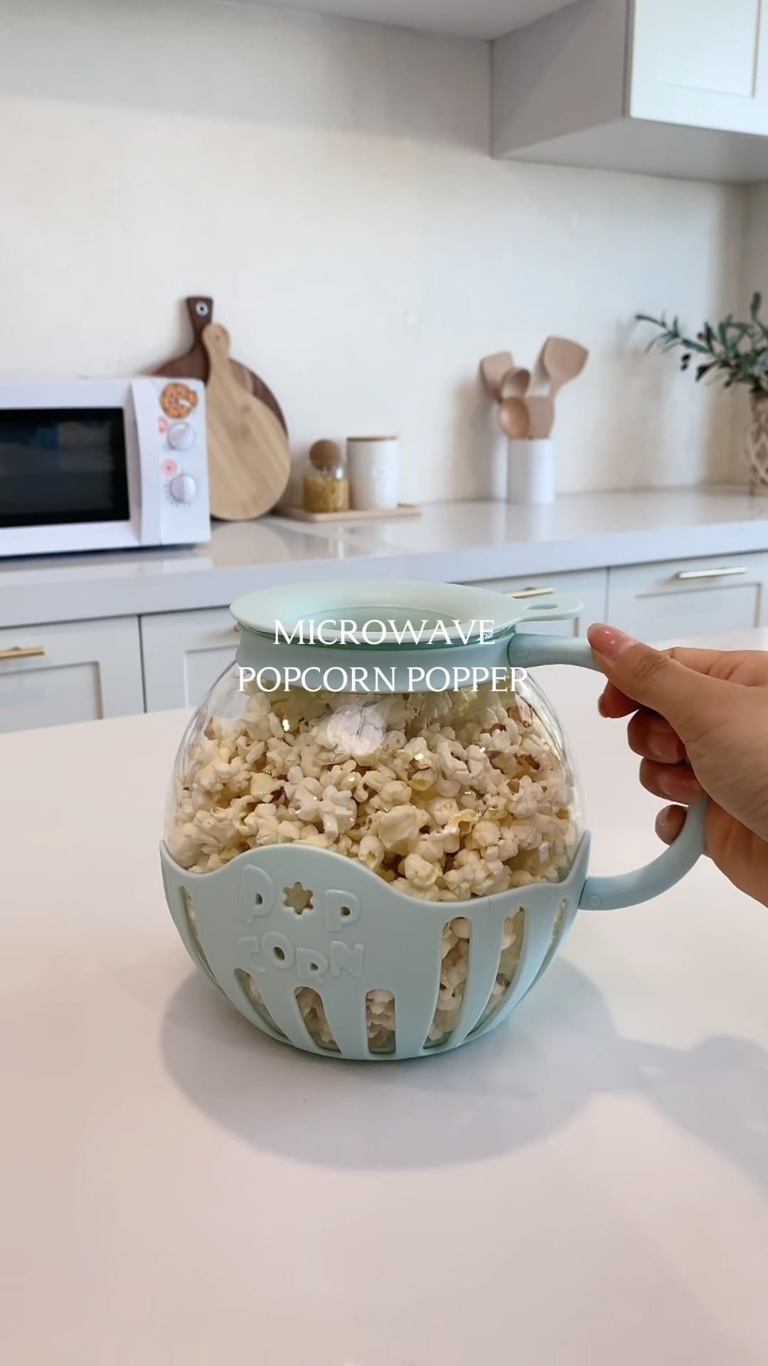 Glass Microwave Popcorn Popper