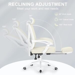 Misolant Ergonomic Office Chair with Footrest