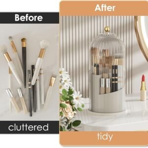 Rotating Makeup Brush Organizer