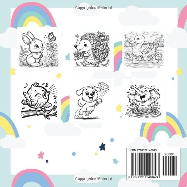 Coloring Book Extravaganza: Funny Animals for Creative Kids Ages 2-6