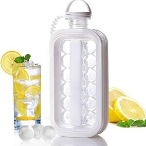 2-in-1 Ball Maker Ice Cube Tray & Water Bottle