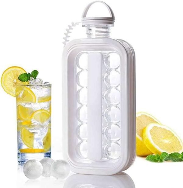 2-in-1 Ball Maker Ice Cube Tray & Water Bottle