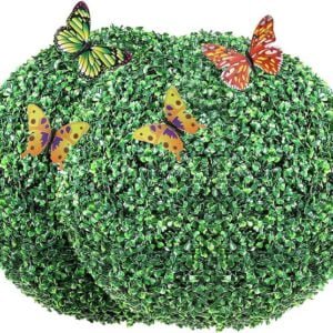 2 Pcs 16” Artificial Plant Topiary Ball