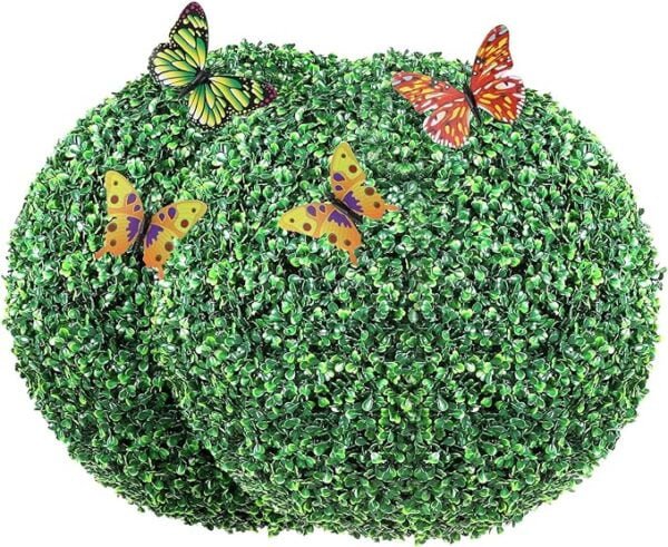 2 Pcs 16” Artificial Plant Topiary Ball