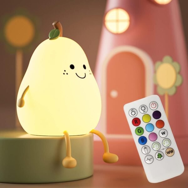 Cute Silicone Nursery Pear Lamp for Baby and Toddler